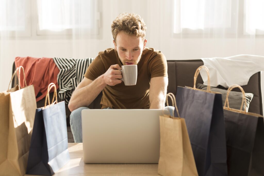 medium shot man drinking coffee